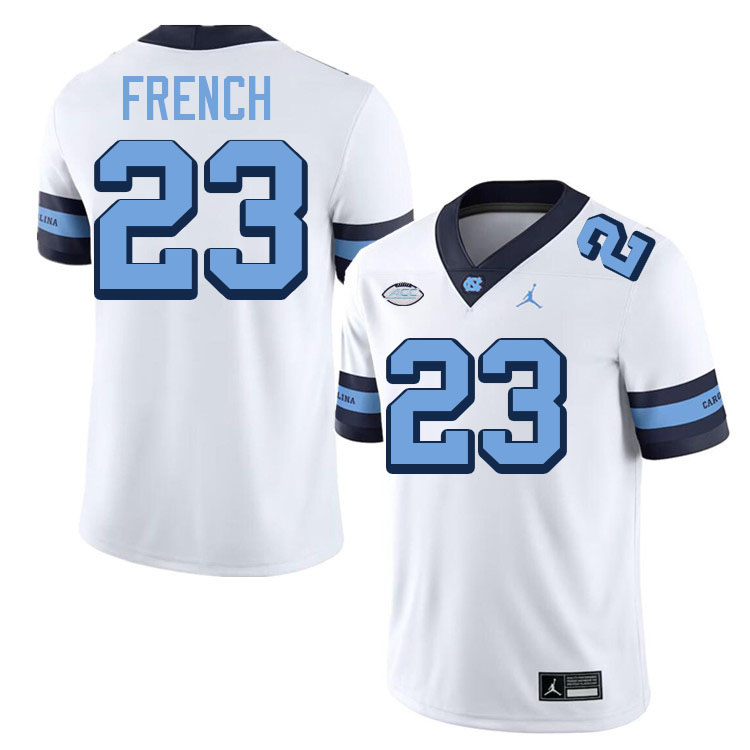#23 Charleston French North Carolina Tar Heels Jerseys,Apparels,Uniforms Stitched-Throwback White #23 Charleston French North Carolina Tar Heels Jerseys,Apparels,Uniforms Stitched-Throwback White